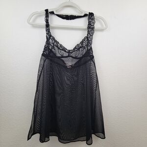 Victoria's Secret Black Sheer Night Dress Size XS With Flaw